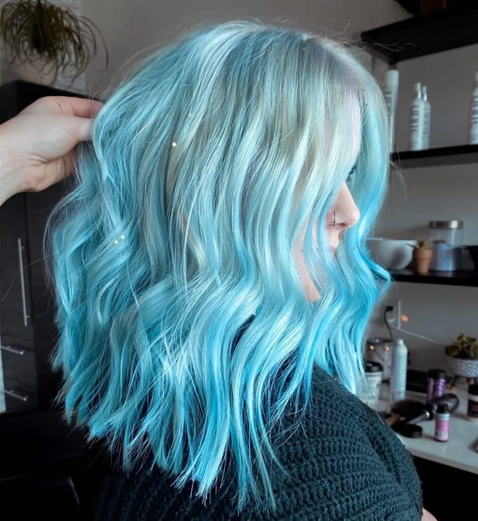 Gorgeous Blue Hair Color Ideas - Inspired by the Instagrammers 1 Baby Blue Hair Side Pose