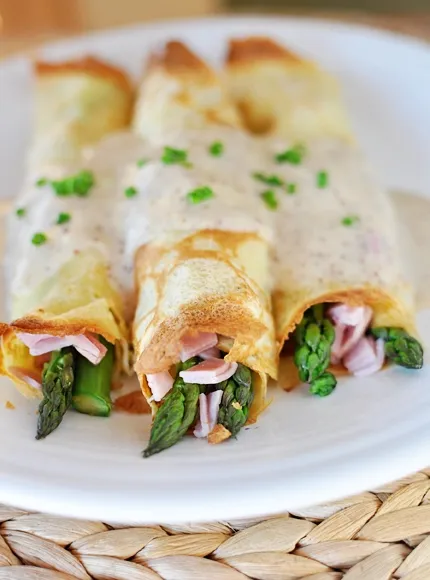 Have Diabetes? Easy, Healthy and Delicious Recipes for You 2 Ham Asparagus Crepes