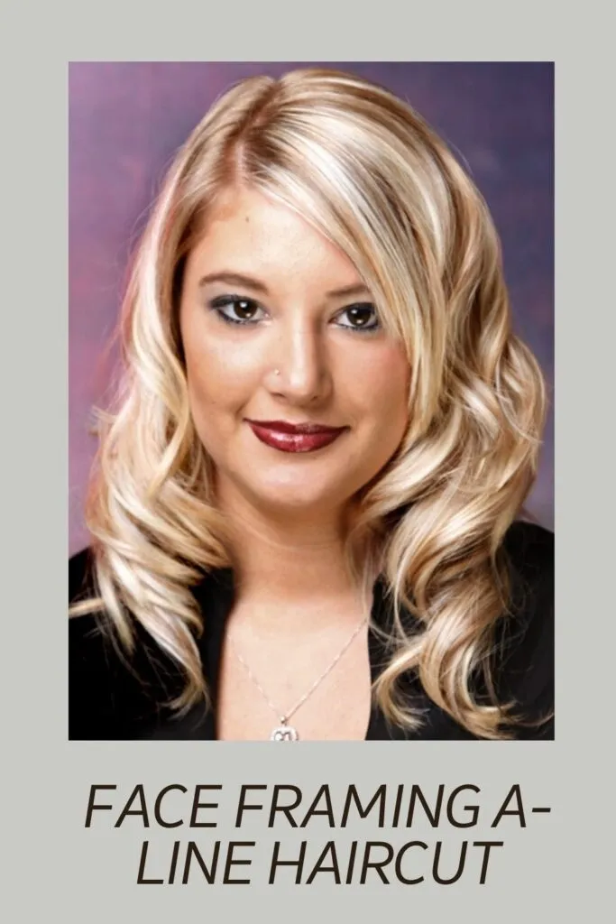 A girl in black top and maroon lipstick showing her Face framing A-line haircut A girl in black top and maroon lipstick showing her Face framing A-line haircut - hair care routine