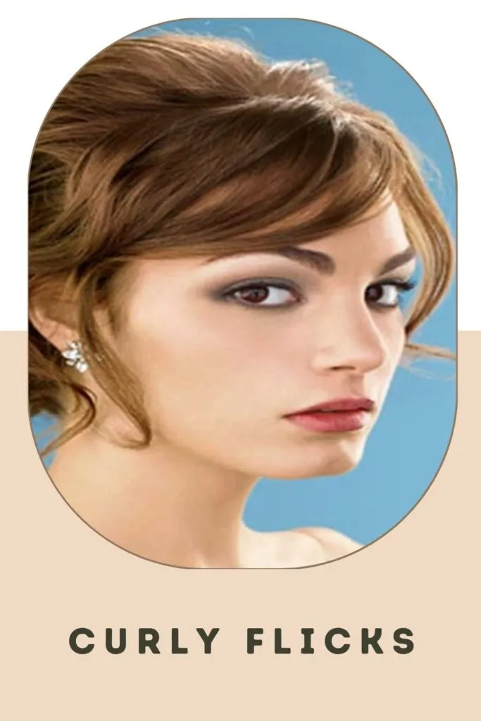 Woman showing her curly flicks hairstyle Woman showing her curly flicks hairstyle - best short hairstyles