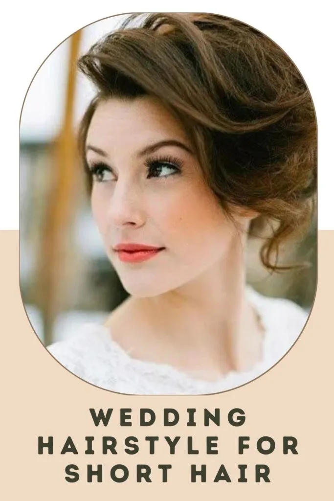 Woman in white dress with Wedding Hairstyle for Short Hair Woman in white dress with Wedding Hairstyle for Short Hair - short hairstyles for ladies 2022