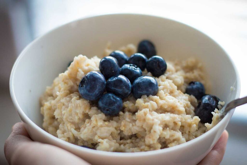 Fiber Rich Food Oats and Blueberry