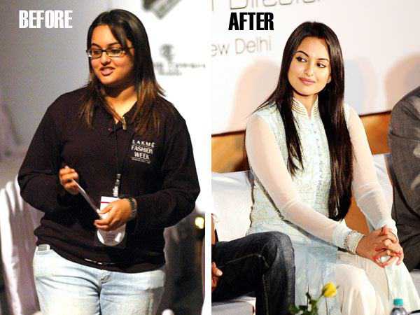 Sonakshi Sinha weight loss before and after pics - bollywood Fat to Fit Actress