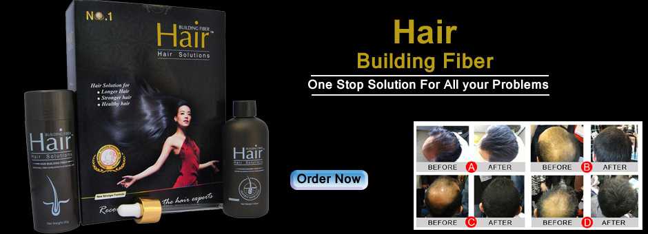 Hair building fibre hair solution