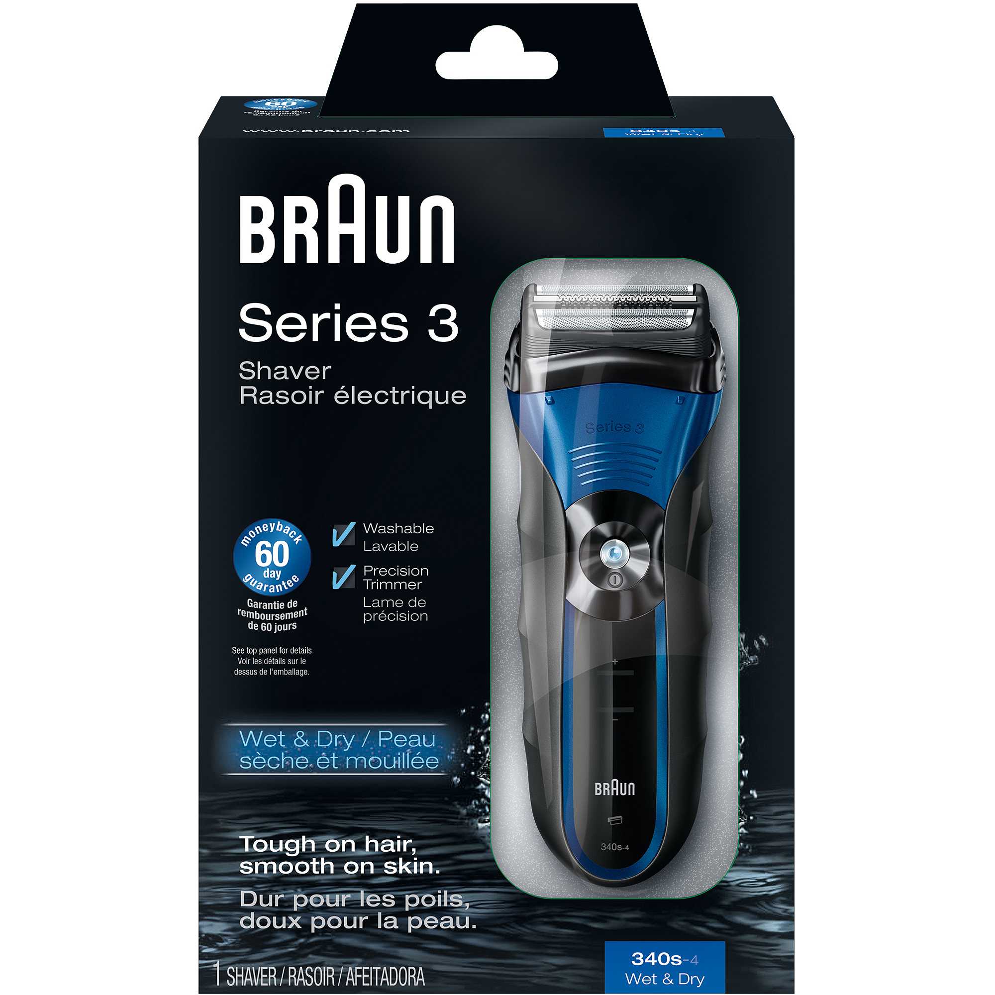 Braun 3 Series 340s-4 wet or Dry Shaver