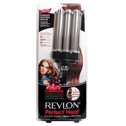 Revlon Perfect Heat Tourmaline Ceramic 3-Barrel Jumbo Waver