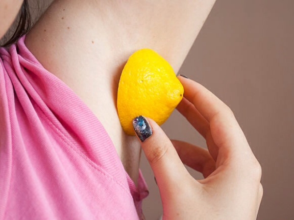 lemon on armpit