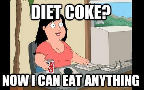 A cartoon character is drink diet coke and working on computer A cartoon character is drink diet coke and working on computer - fitness memes