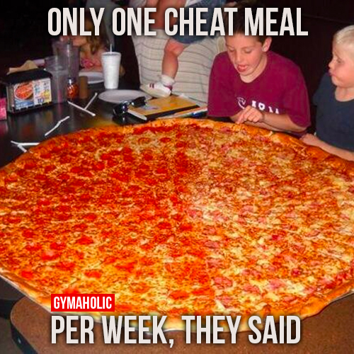 A boy is eating a very large pizza - trending food memes