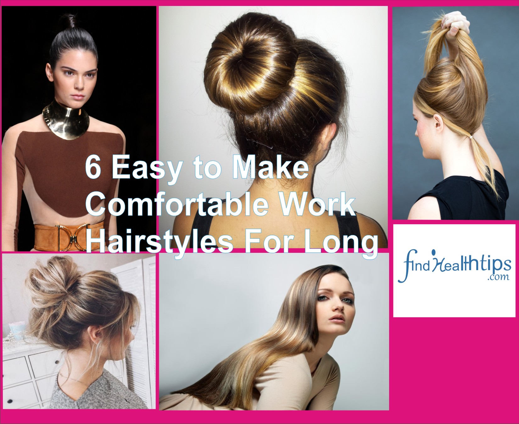 6 Easy To Make Comfortable Work Hairstyles For Long Hair