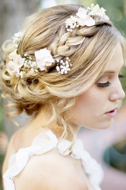A girl in white strappy dress showing the side view of her Dutch Braids - hairstyles for wedding
