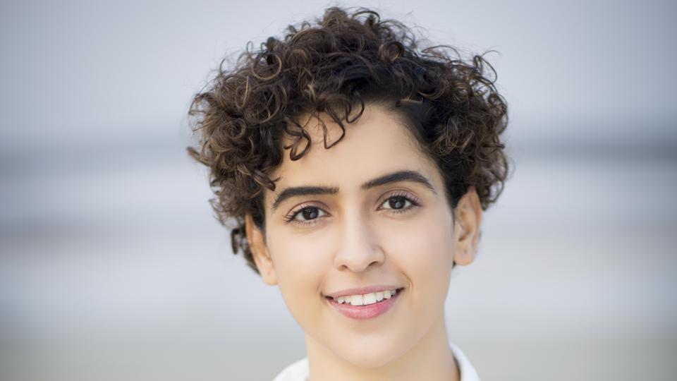 Sanya Malhotra in white shirt and curly bob hairstyle - most beautiful Indian girl