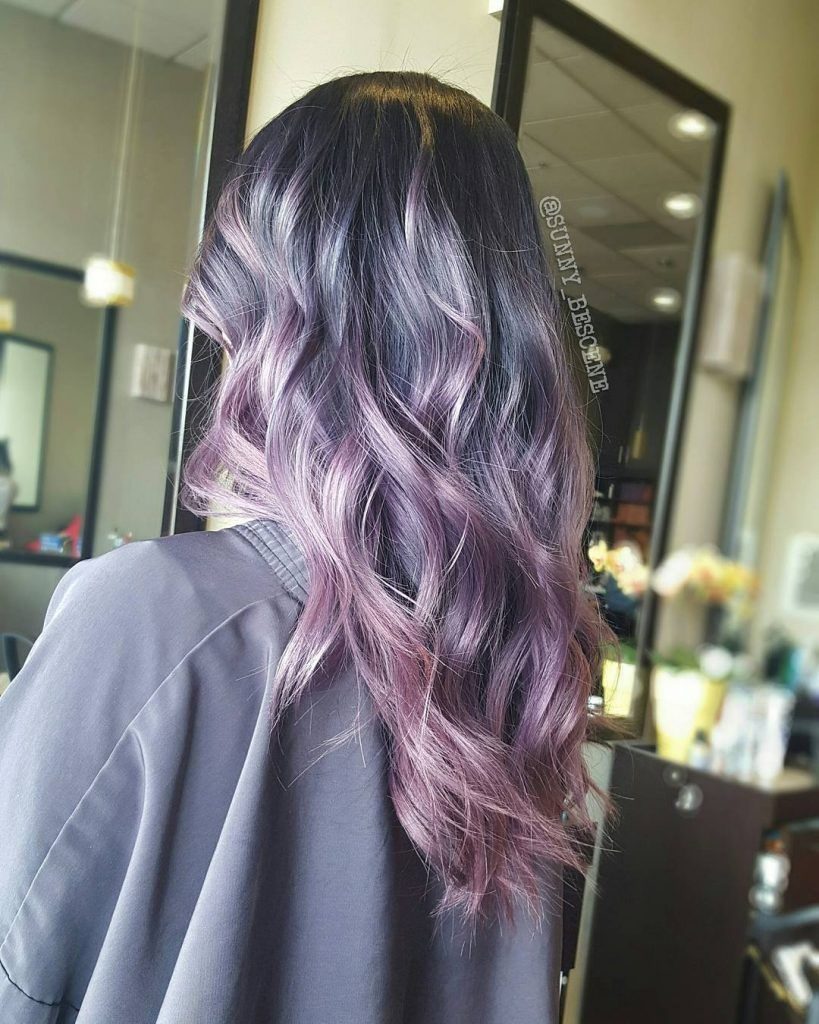 Ashy Violet Hair Color