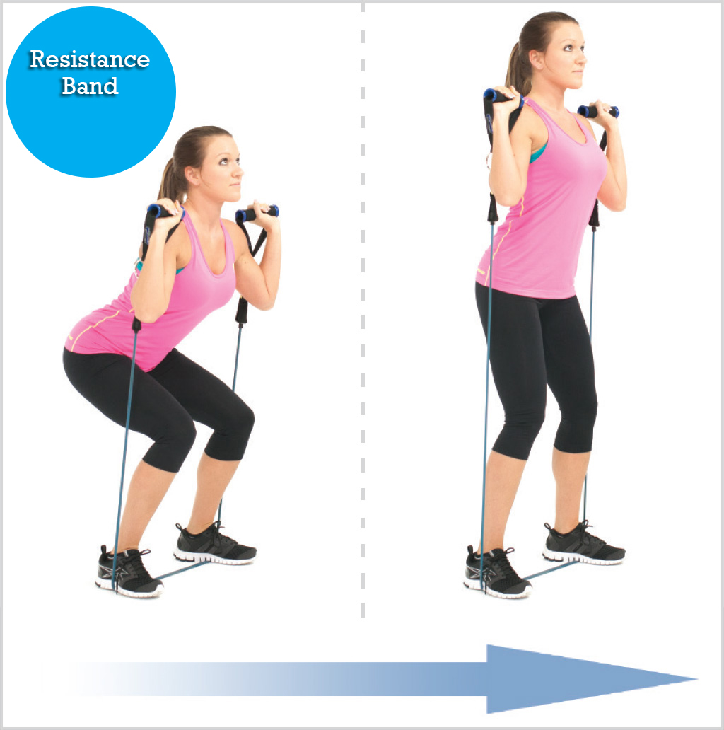 resistance bands squats full body workout