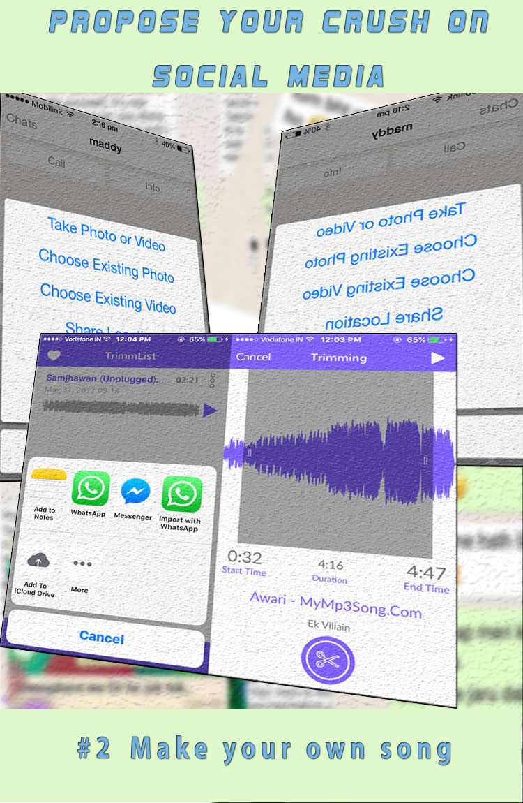 share a song propose a crush on social media