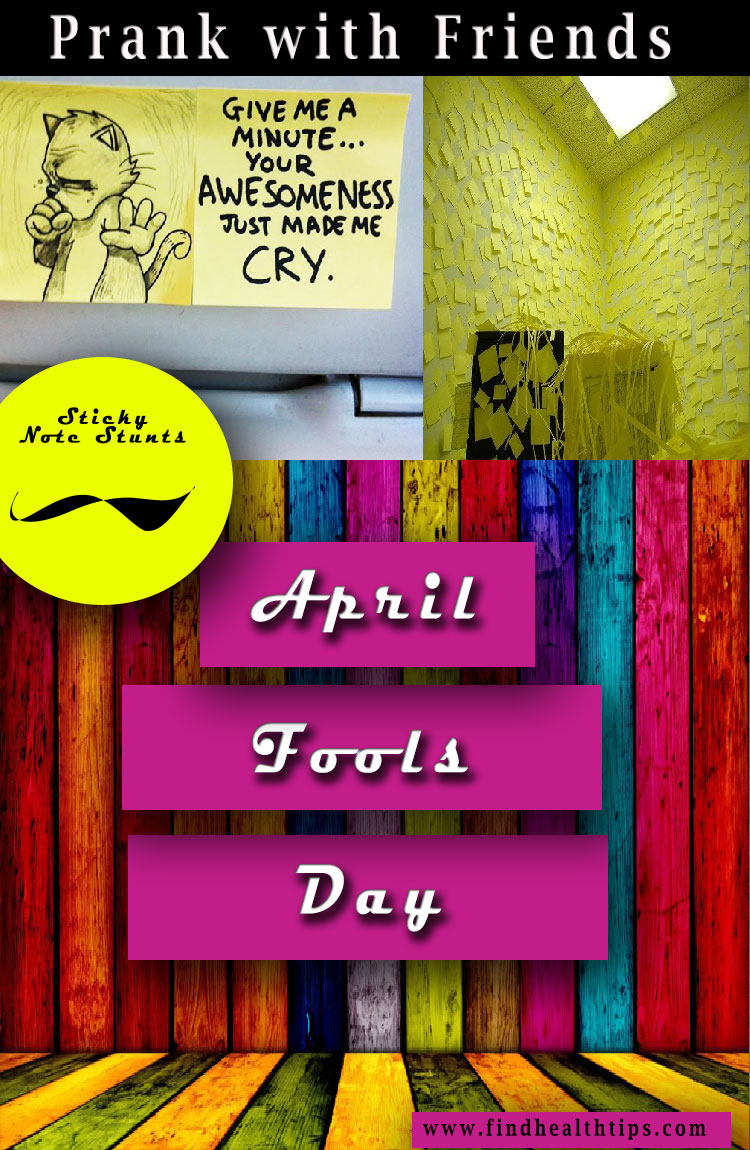 sticky notes prank april fools day