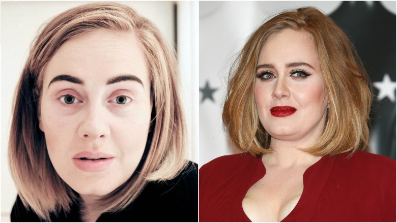 Adele without  makeup photos