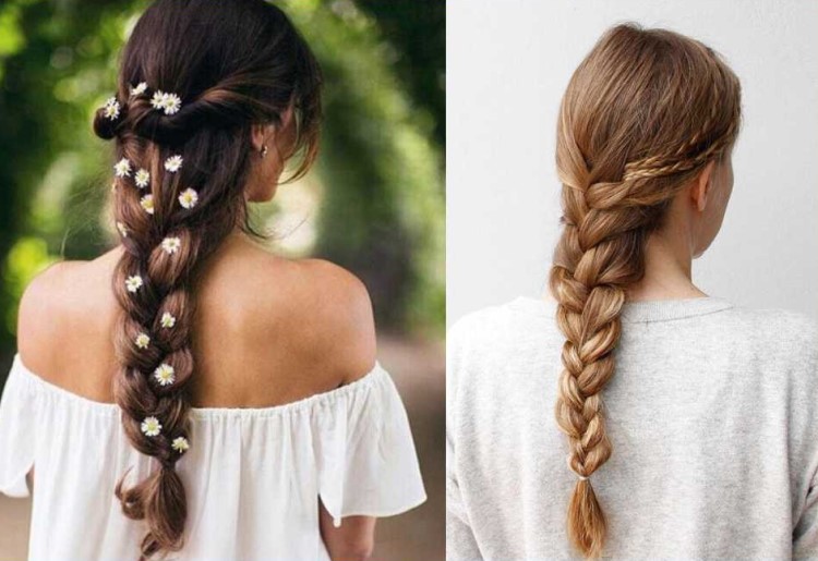 Daisy Braid  -Collage of Two Styles of Daisy Braid Hair Style