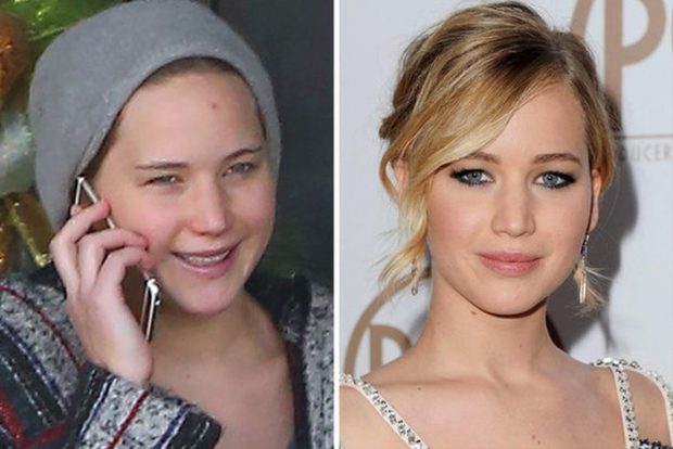 jennifer lawrence without makeup photos