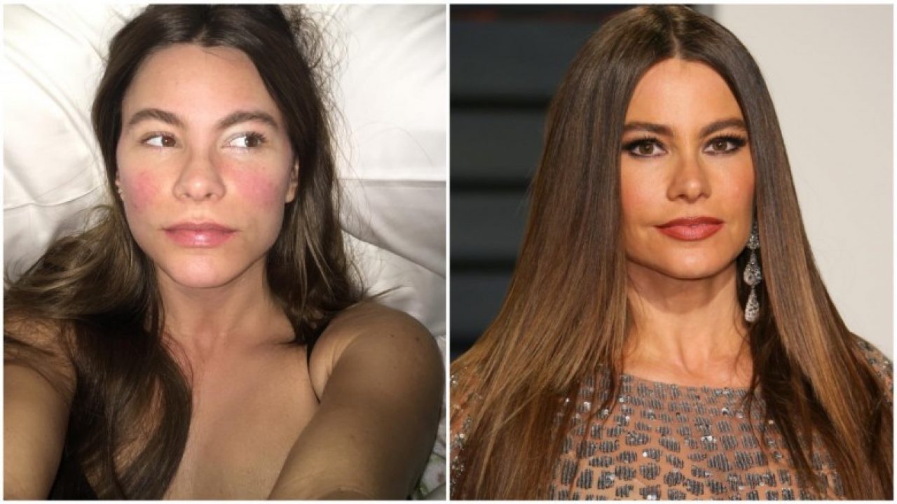 hollywood celebrities without makeup before and after