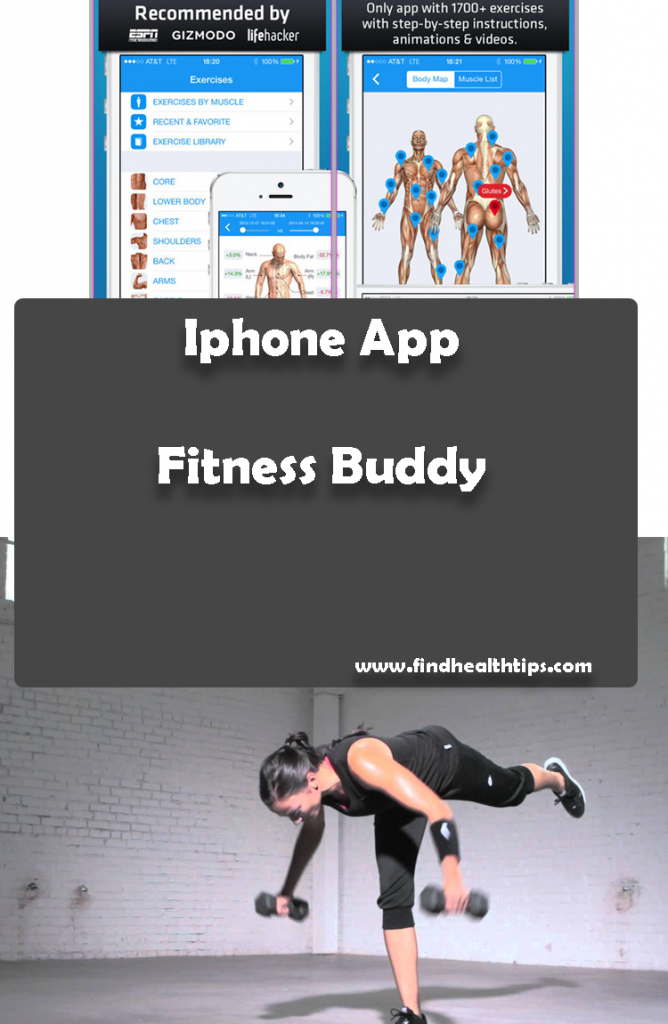 Home Exercise Ideas - Fun Ways To Exercise Around Your Home 2 Fitness Buddy Best Health Fitness IPhone Apps | Women is practcing in the photo, have a fitness app screen of mobile phone