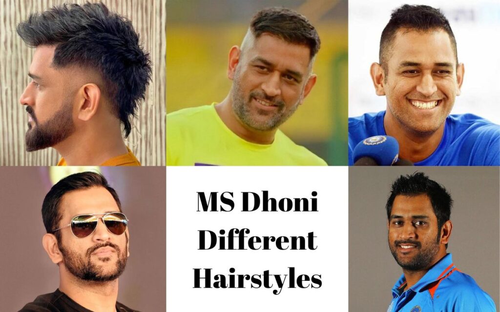 MS Dhoni Different Hairstyles