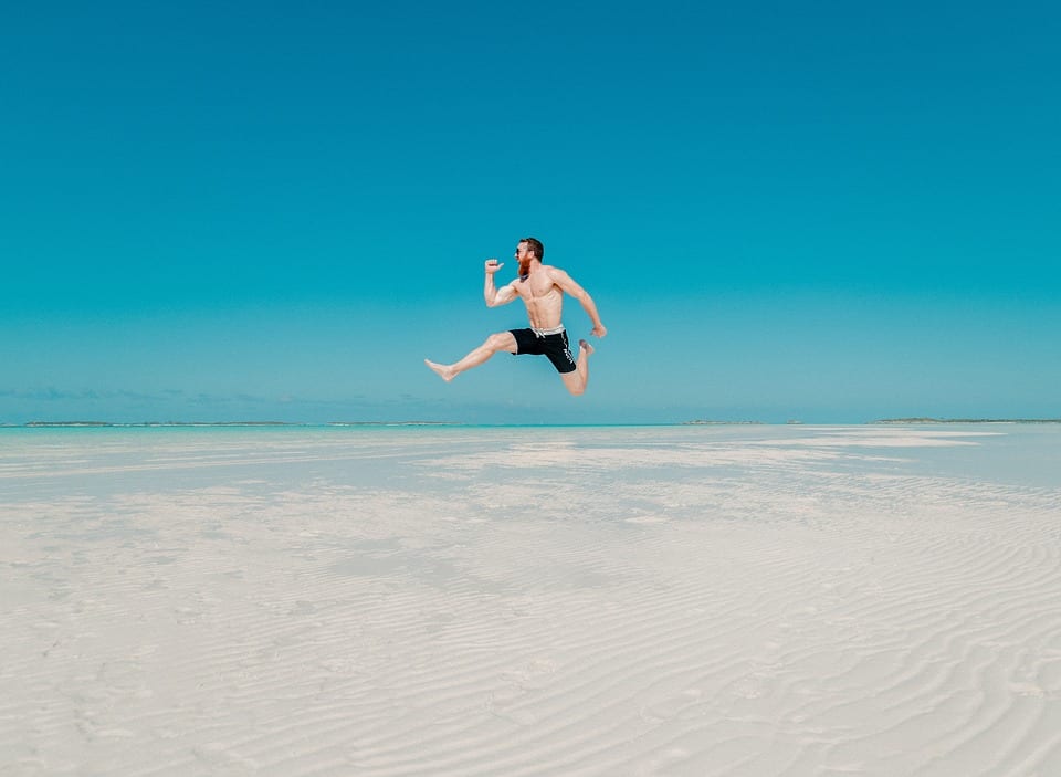 People, Man, Travel, Adventure, Happy, Jump, Ocean, Sea