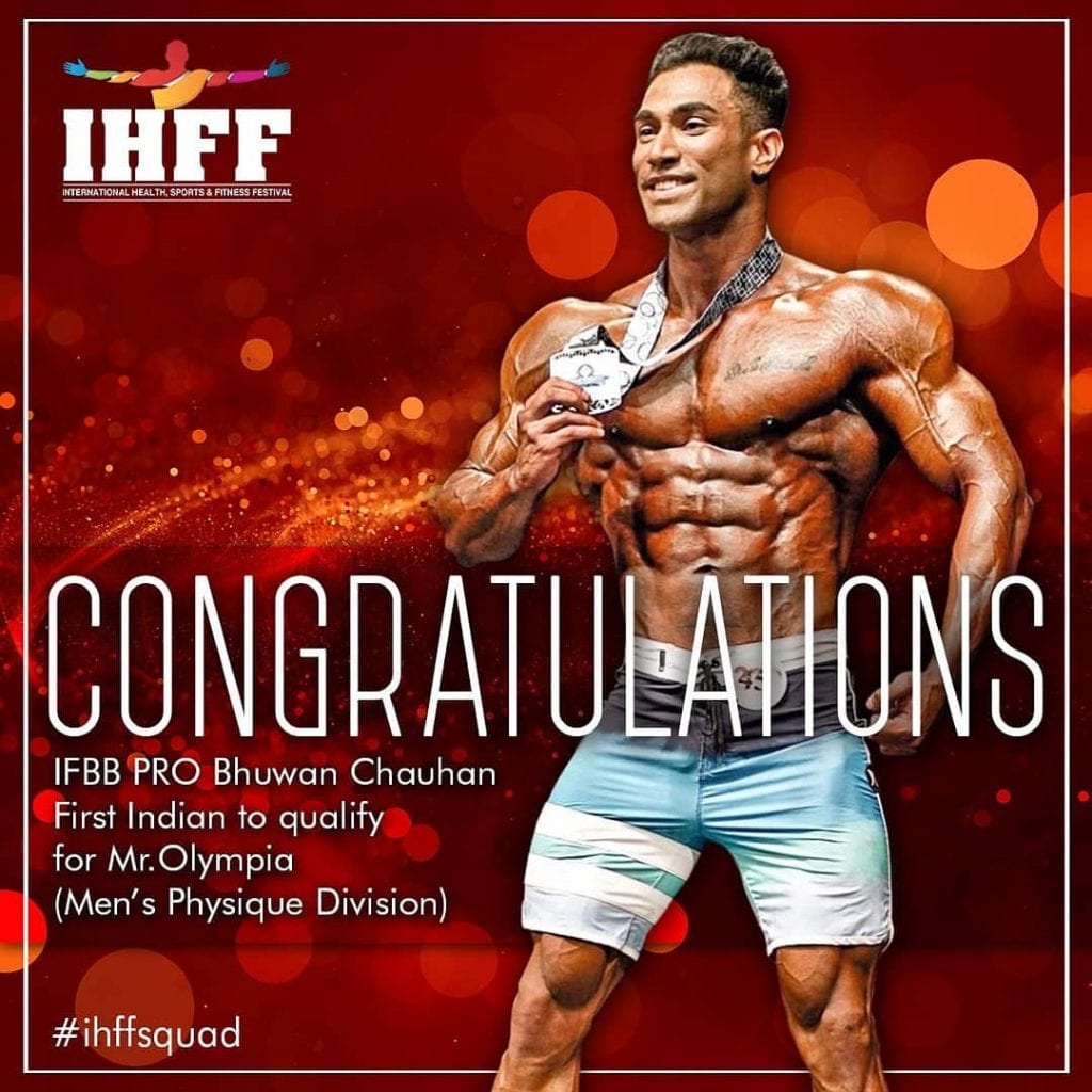 Bhuwan Chauhan 1st Indian bodybuilder in Mens Physique Division to qualify for Olympia 2019 1