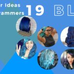 blue hair color ideas - collage