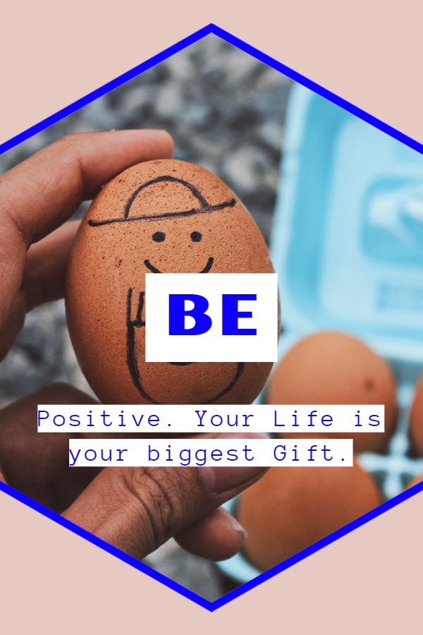 Keep a positive attitude - egg with a smily face