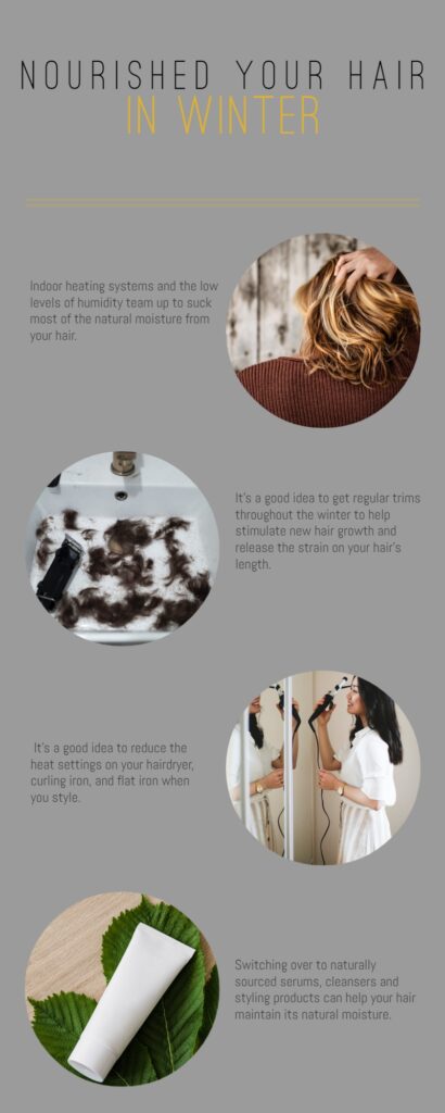 5 Ways to Keep Your Hair Nourished Over the Winter 1 Nourish Hair in Winter Infographic