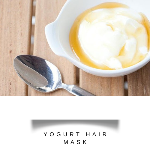 Yogurt in a bowl with honey - hair fall control mask
