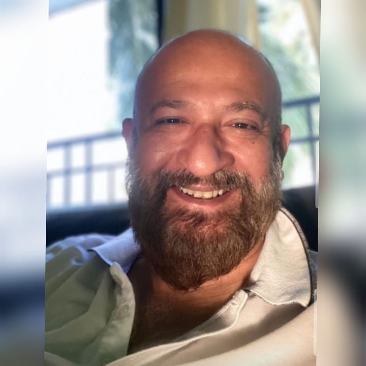 Raj Kaushal posing for a happy selfie - celebrity death list 2021