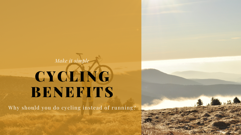 A guy in hilly area picked up his bicycle with both hands - cycling benefits