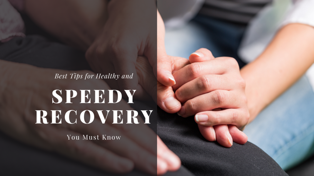 couple handholding each other giving consolation - healthy and speedy recovery tips