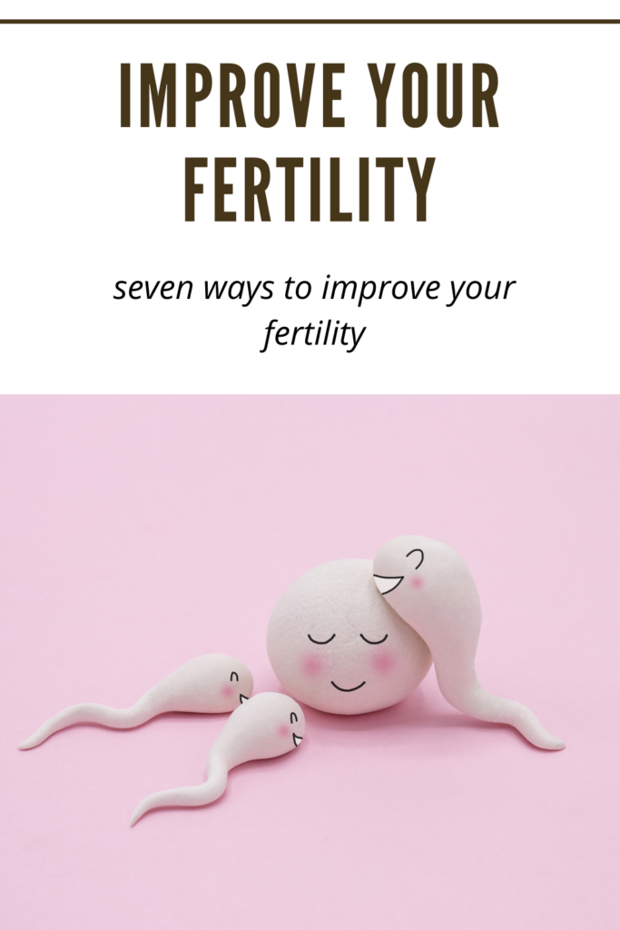 displaying sperm cartoon image in the pink background - improve your fertility 