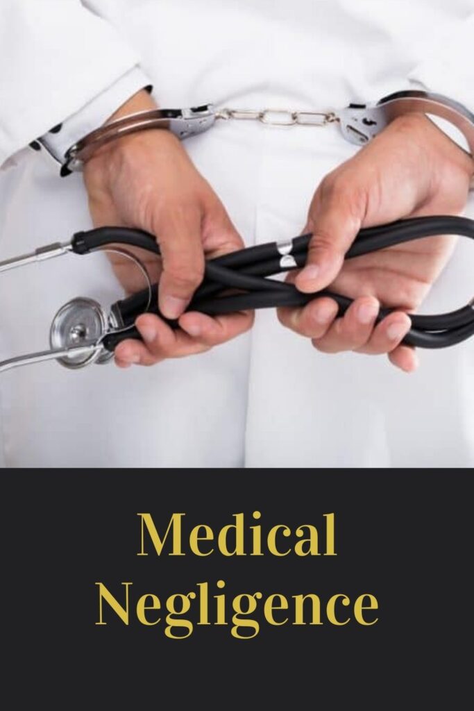 A doctor is tied with handcuffs - Medical Negligence Claim