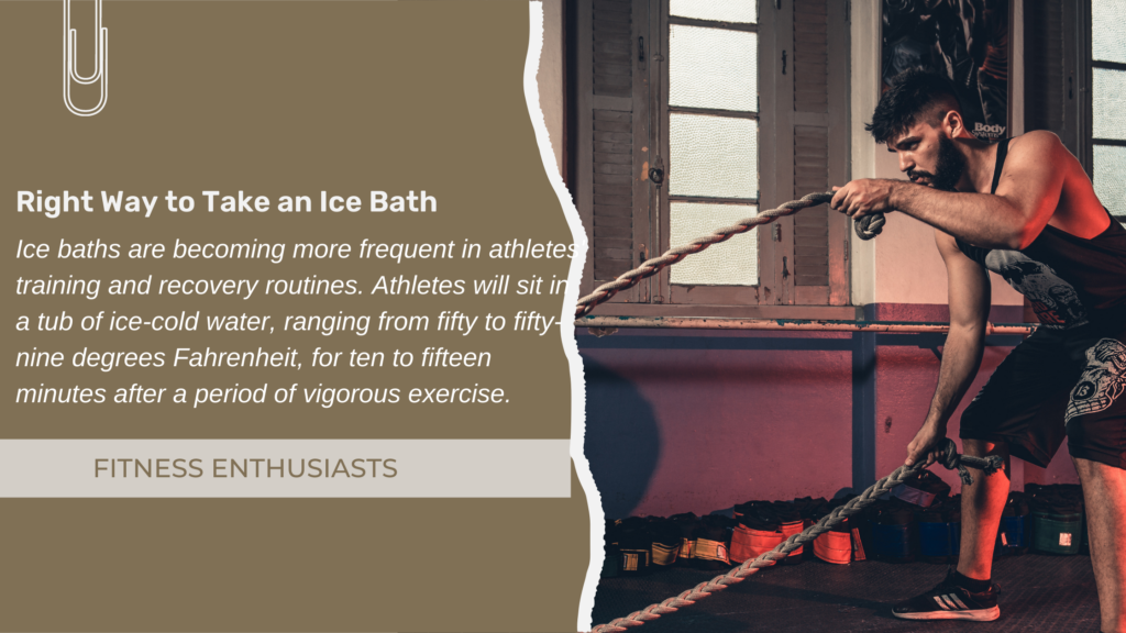 fitness enthusiast and ice bathing