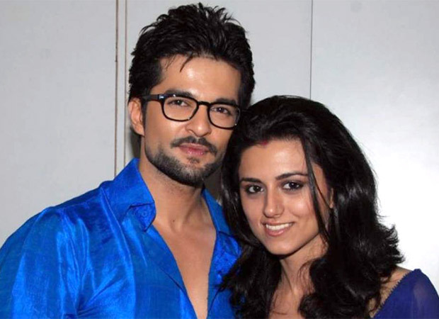 Riddhi Dogra and Raqesh Bapat in matching blue outfit smiling - divorced celebrity list 2021