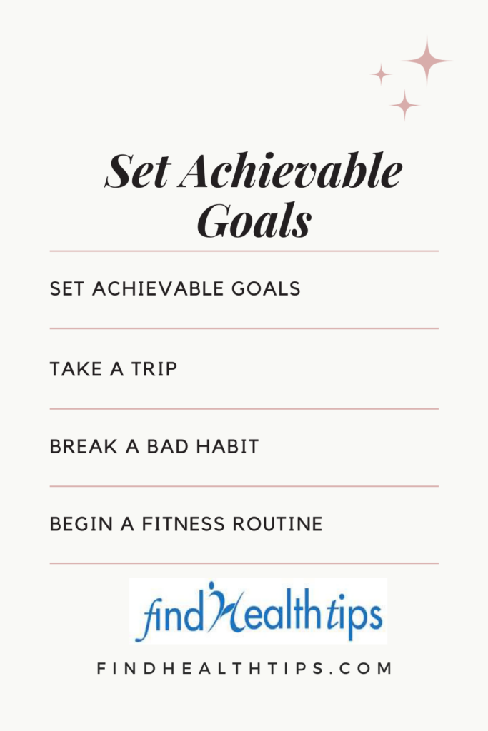 set achievable goals list for the year
