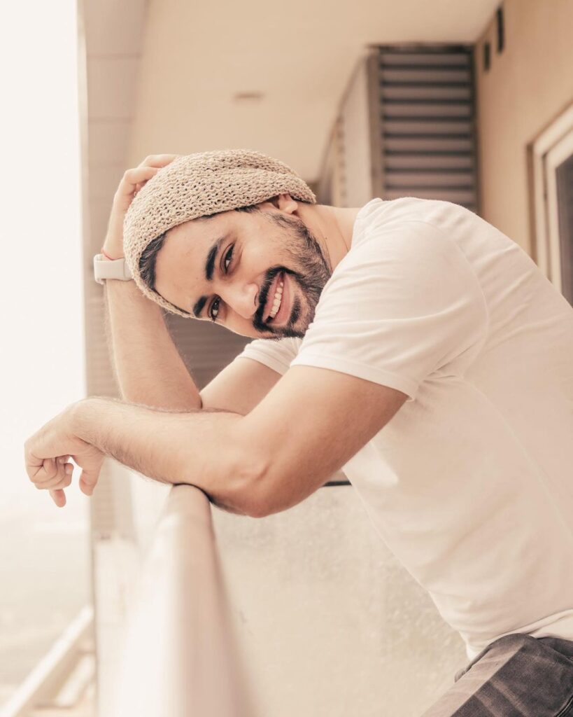 Smiling Zain Imam posing for camera - handsome actors in television industry
