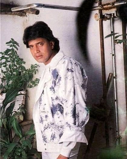 Mithun Chakraborty standing and posing for camera - most handsome actors of India