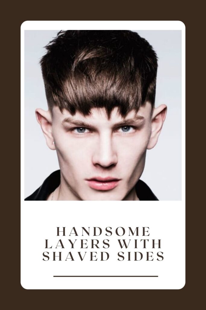 A boy is showing his Handsome Layers with Shaved Sides - teenage guy hairstyles medium hair