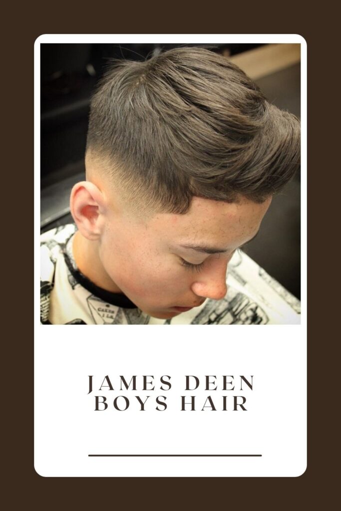 A boy is showing his James Deen Boys Hair - hairstyles for teenage guys 2021