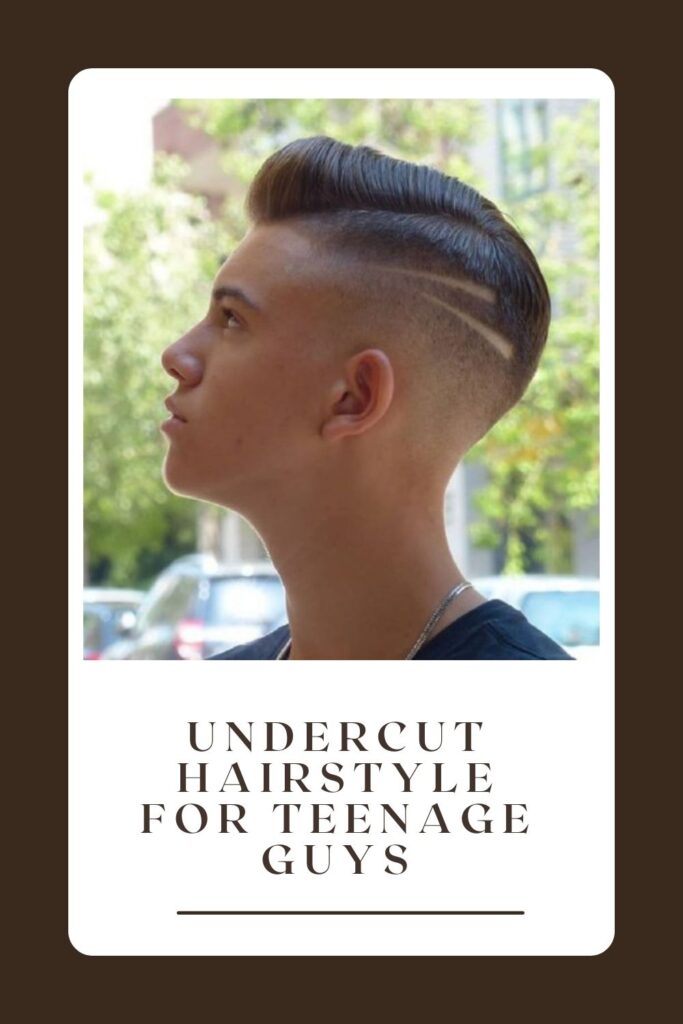 A boy is showing side look of his Undercut Hairstyle for Teenage Guys - long hairstyles for teenage guys 2021