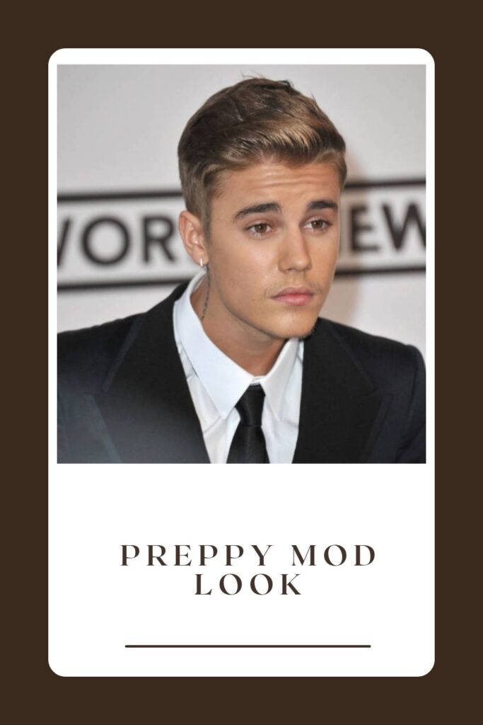 Justin Bieber is showing his Preppy Mod Look - hairstyles of teenage boys