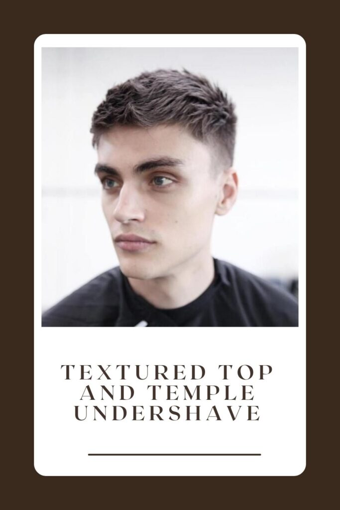 A boy is showing  his Soft Texture Top with Temple Under shave - 16 years old boy haircuts