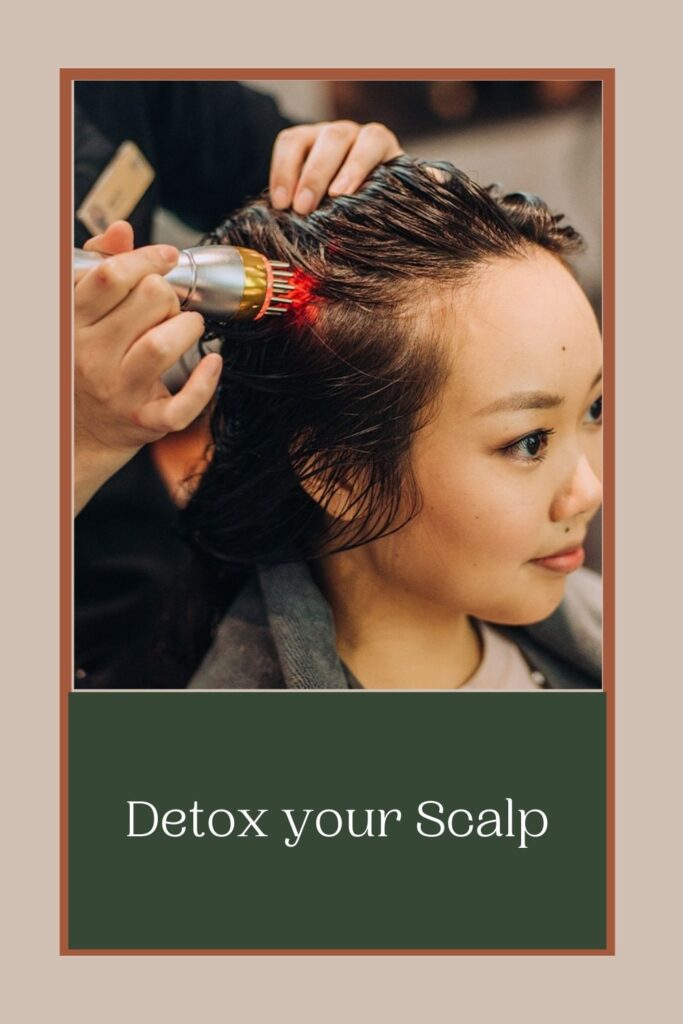 A woman is taking Detox therapy - how to take care of hair daily