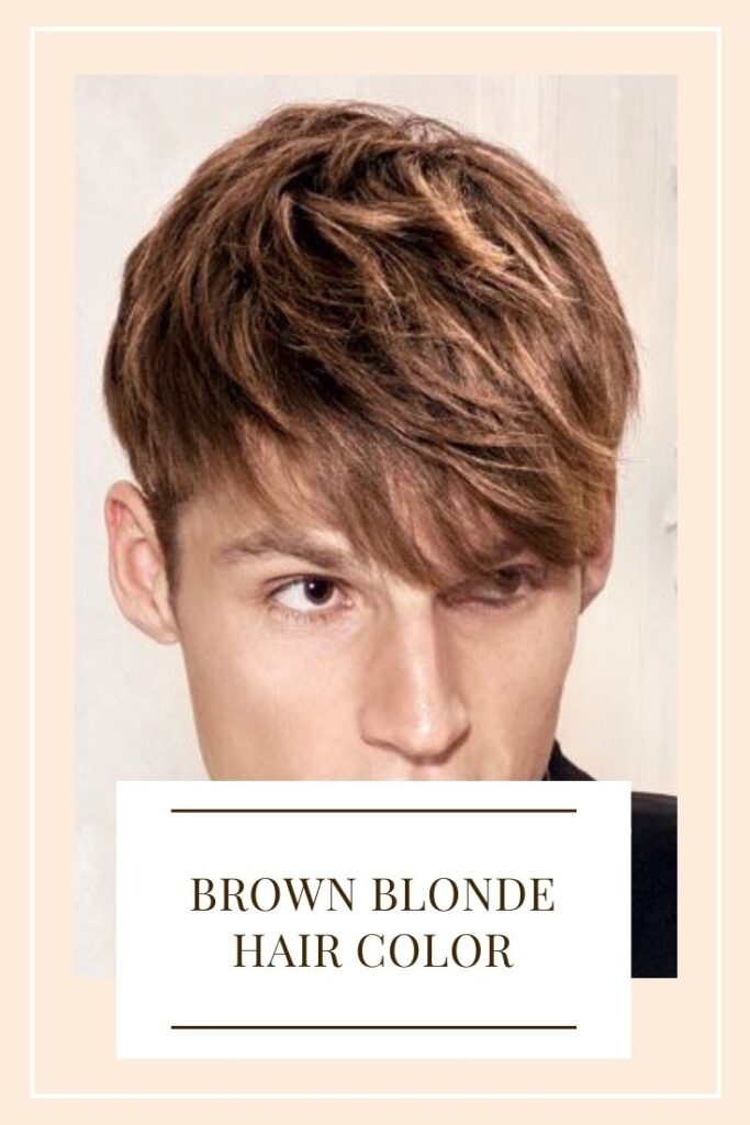A boy showing his Brown Blonde Hair Color - hair color men 2021