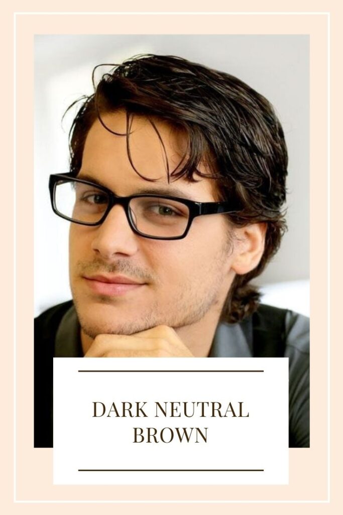 A boy in dark grey shirt and spectacles showing his dark neutral brown hair color A boy in dark grey shirt and spectacles showing his dark neutral brown hair color - latest hair color